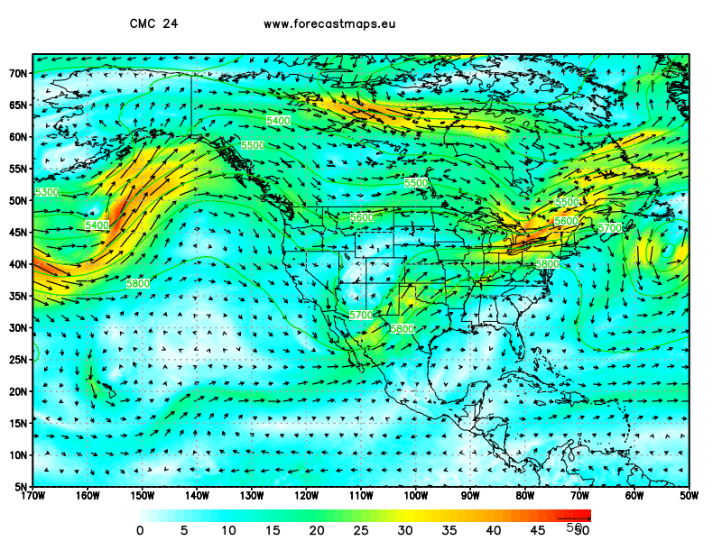 Amérique Du Nord Cartes météo Prévisions