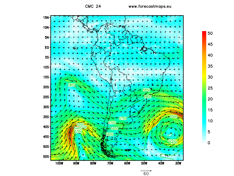 South America Weather Forecast Maps