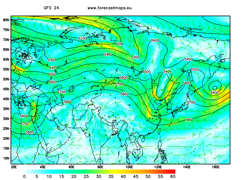 Asia maps GFS 