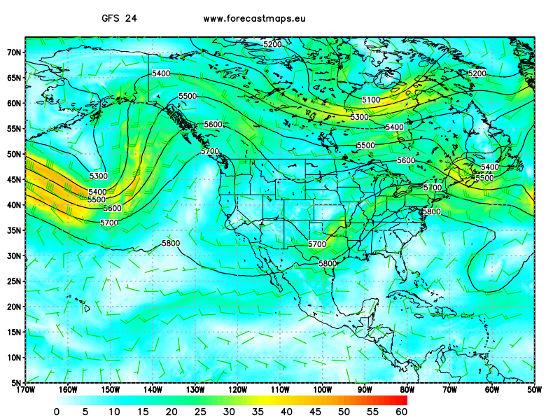 mappe Nord America GFS 